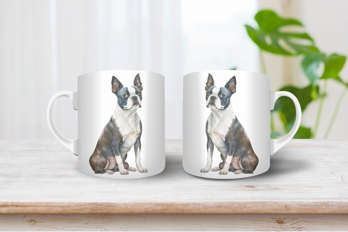 boston terrier mintás bögre 2