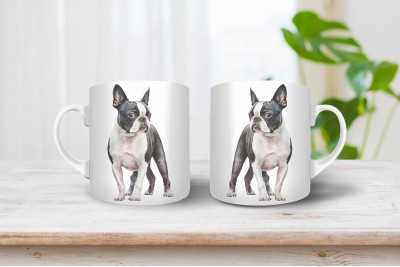 Boston terrier mintás bögre