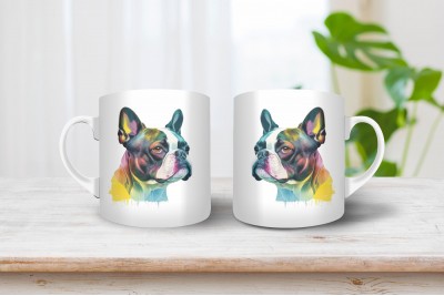 Boston terrier mintás bögre