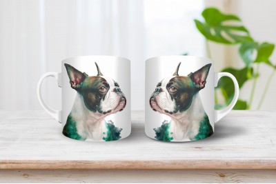 Boston terrier mintás bögre