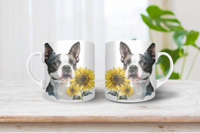 Boston terrier mintás bögre