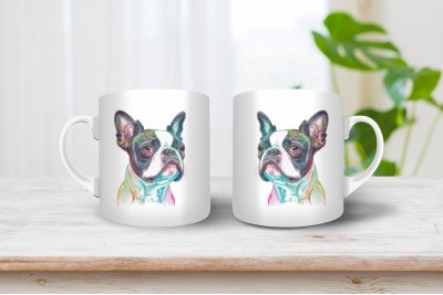 Boston terrier mintás bögre