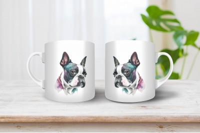 Boston terrier mintás bögre