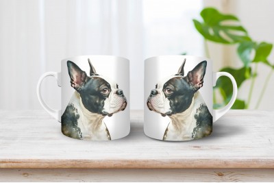 Boston terrier mintás bögre