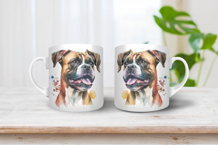 boxer mintás bögre 2