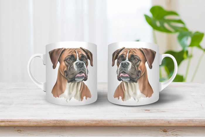 boxer mintás bögre 2