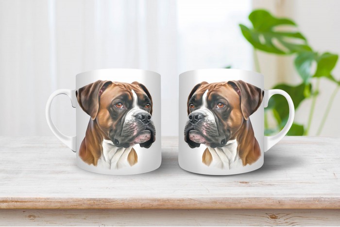 boxer mintás bögre 2