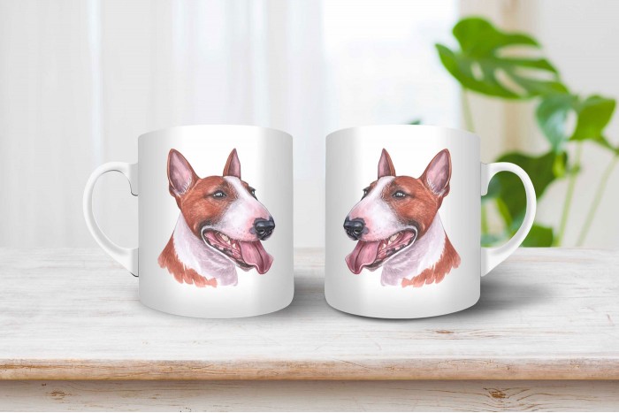 bullterrier mintás bögre 2