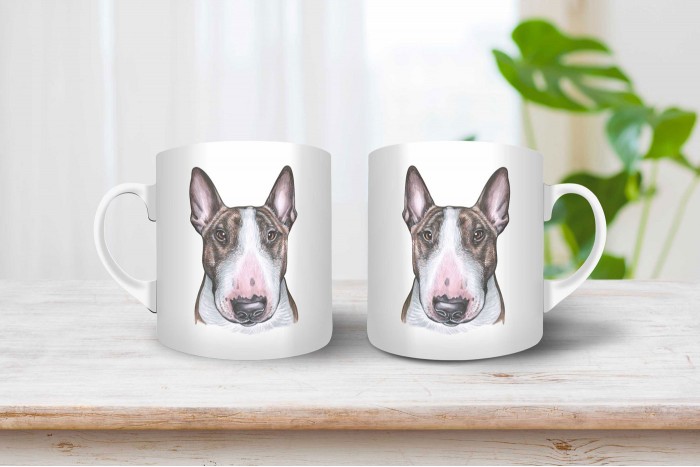 bullterrier mintás bögre 2