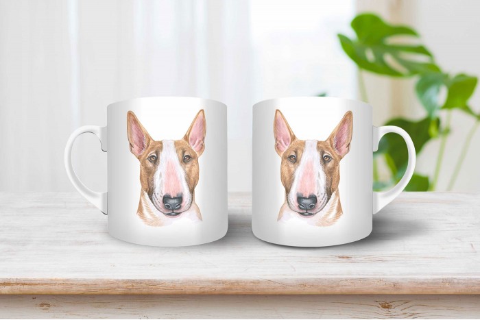 bullterrier mintás bögre 2