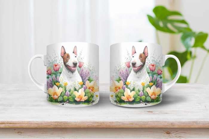 bullterrier mintás bögre 2