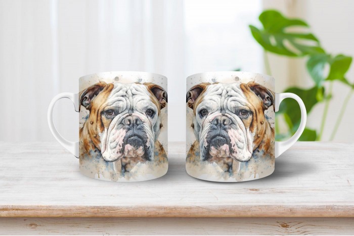 bulldog mintás bögre 2