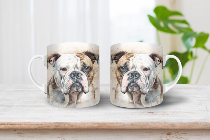 bulldog mintás bögre 2