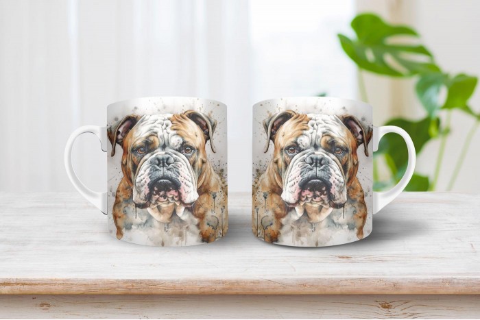 bulldog mintás bögre 2