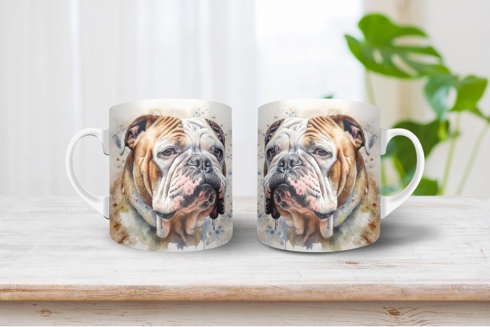bulldog mintás bögre 2