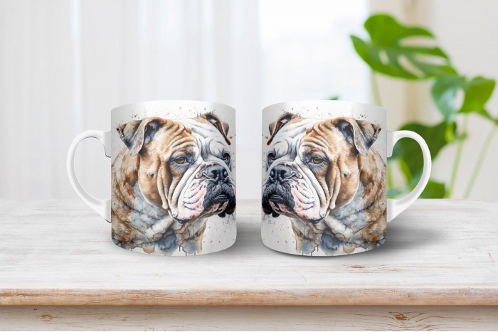 bulldog mintás bögre 2