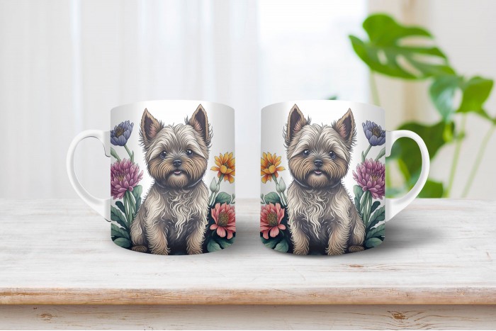 cairn terrier mintás bögre 2