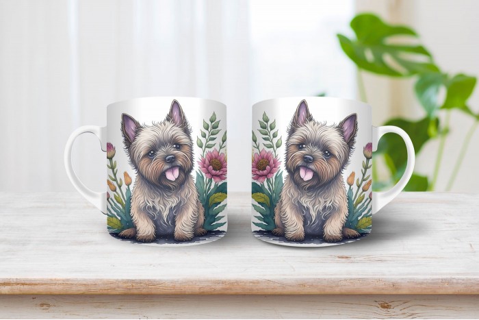 cairn terrier mintás bögre 2