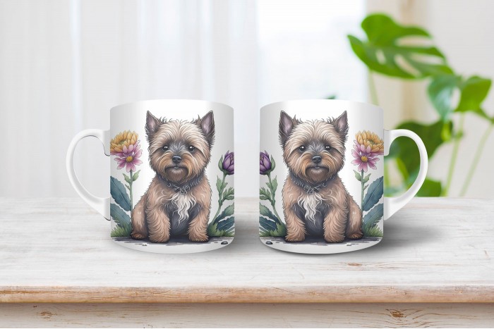 cairn terrier mintás bögre 2