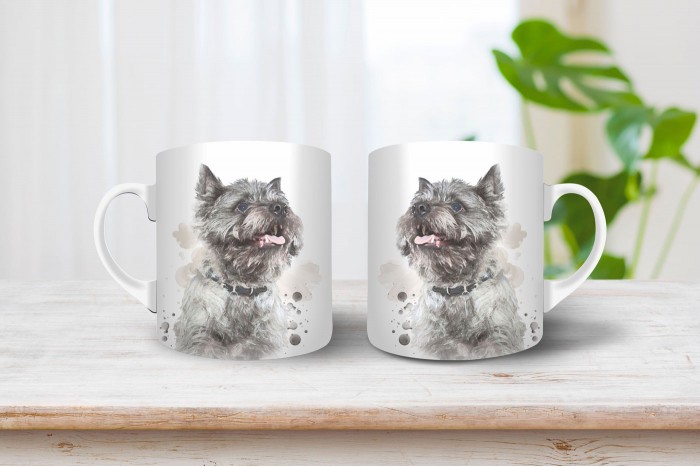 cairn terrier mintás bögre 2