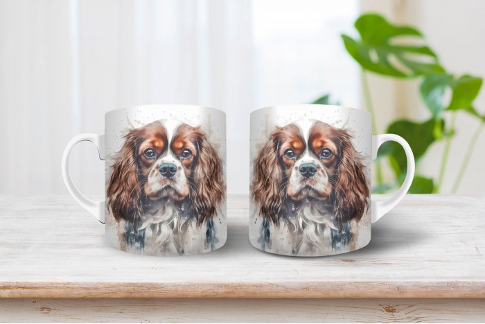 cavalier king charles spániel mintás bögre 2