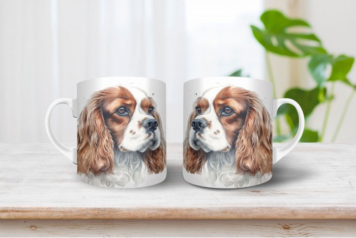 cavalier king charles spániel mintás bögre 2