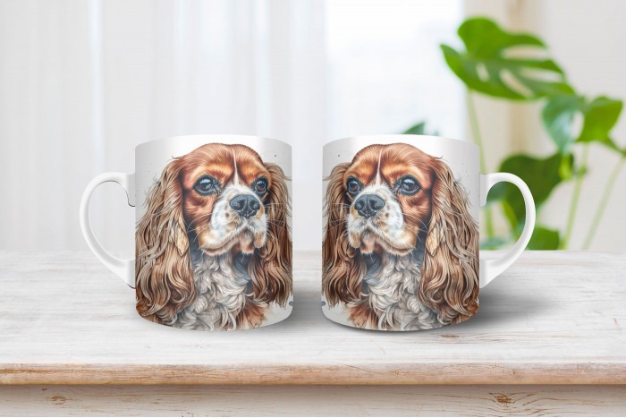 cavalier king charles spániel mintás bögre 2