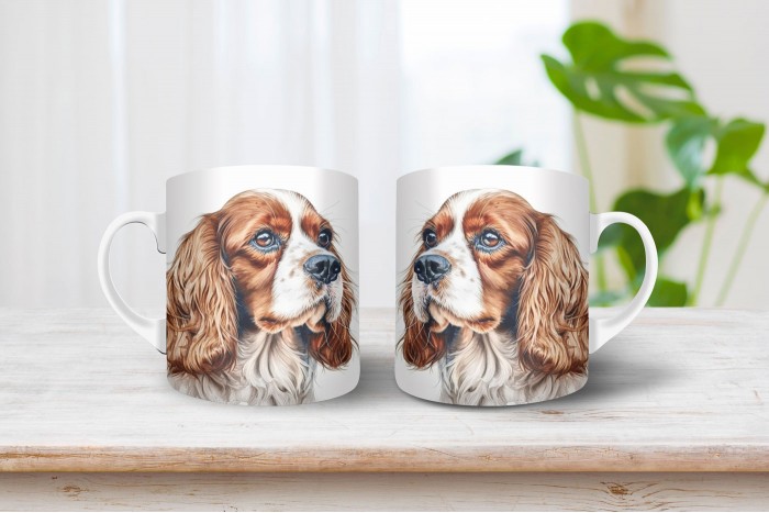 cavalier king charles spániel mintás bögre 2