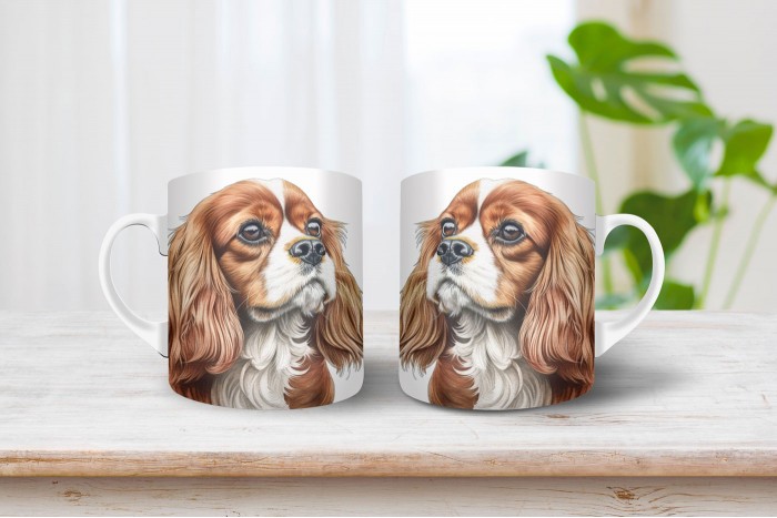 cavalier king charles spániel mintás bögre 2