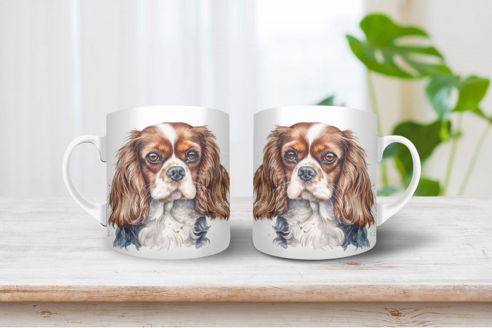 cavalier king charles spániel mintás bögre 2
