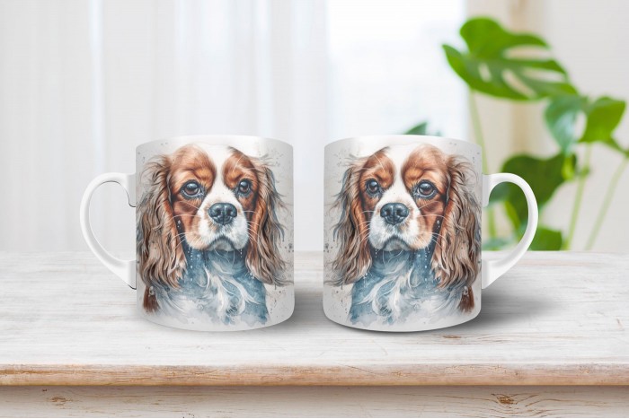 cavalier king charles spániel mintás bögre 2
