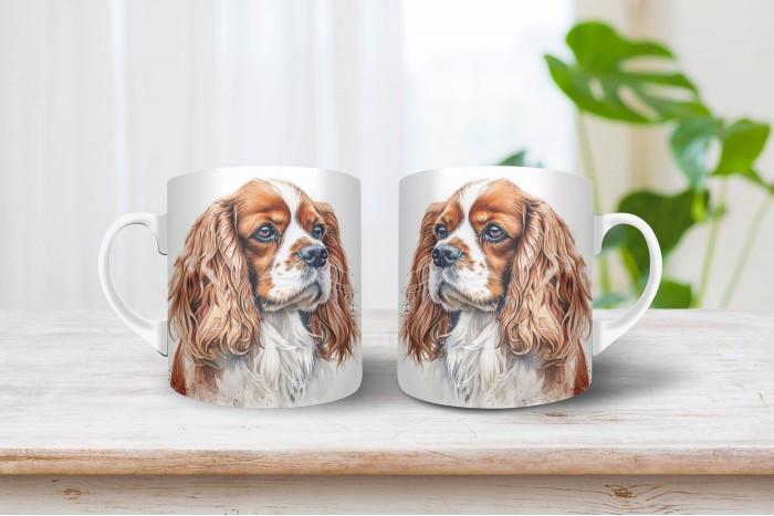 cavalier king charles spániel mintás bögre 2