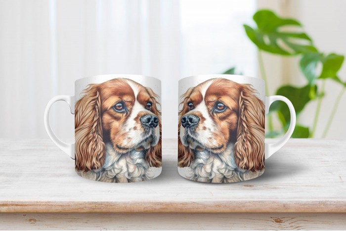 cavalier king charles spániel mintás bögre 2