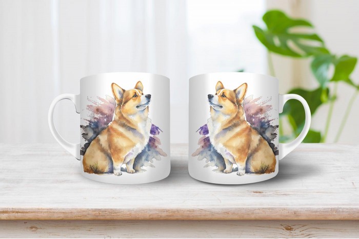 corgi mintás bögre 2