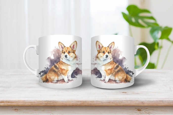 corgi mintás bögre 2