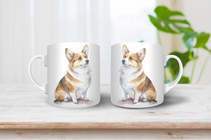 corgi mintás bögre 2