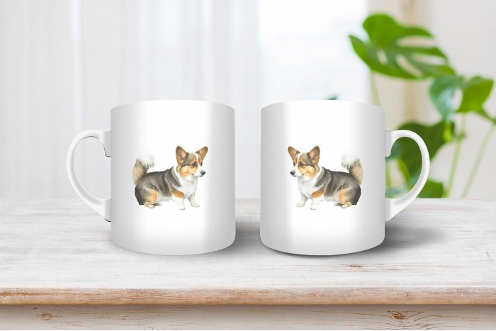 corgi mintás bögre 2