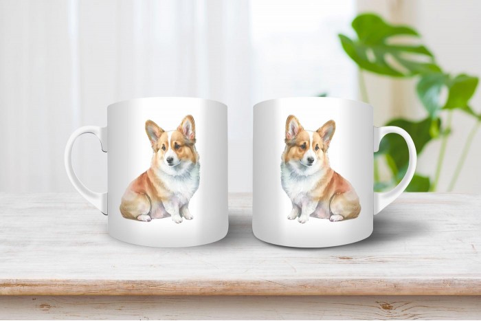 corgi mintás bögre 2