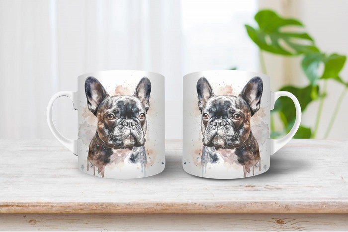 francia bulldog mintás bögre 2