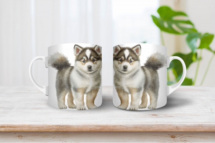 husky mintás bögre 2