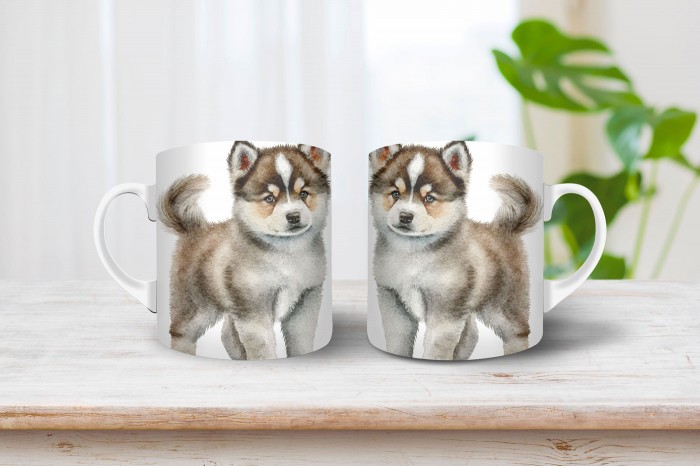 husky mintás bögre 2