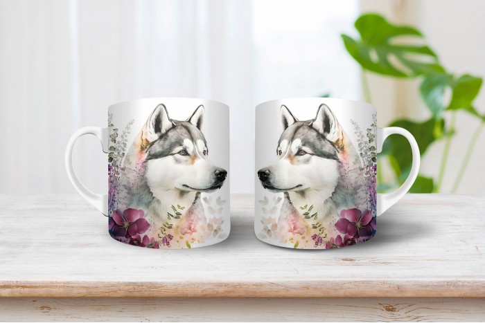 husky mintás bögre 2