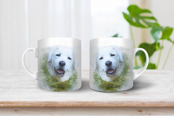 kuvasz mintás mintás bögre 2