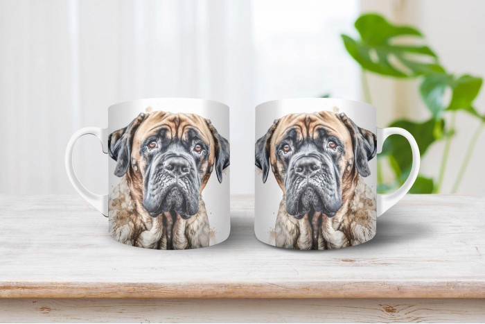 mastiff mintás bögre 2