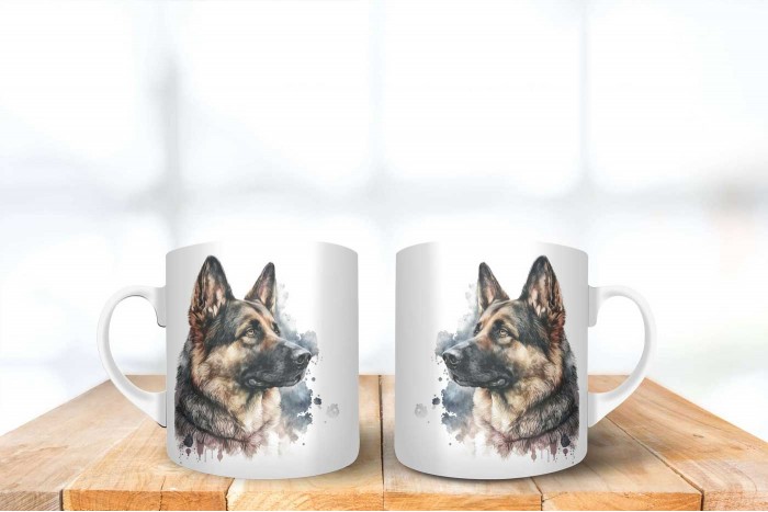 németjuhász mintás bögre 2