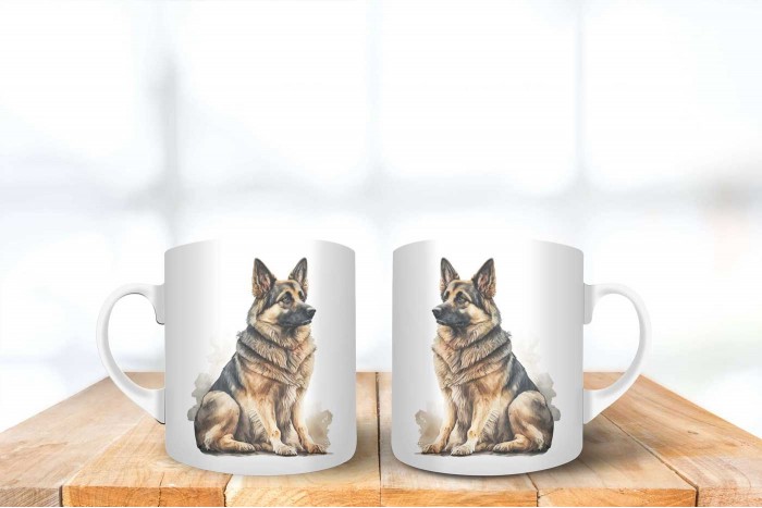 németjuhász mintás bögre 2