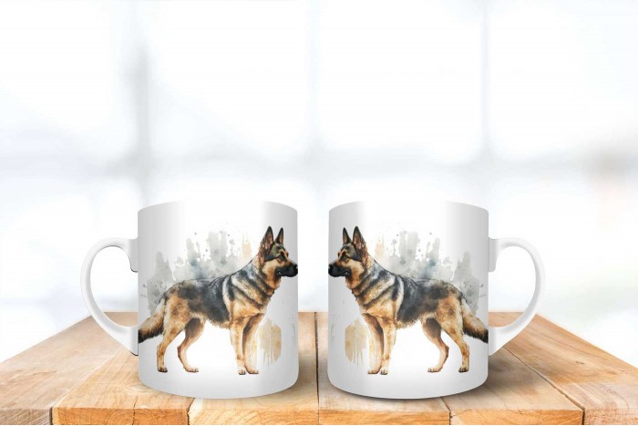 németjuhász mintás bögre 2