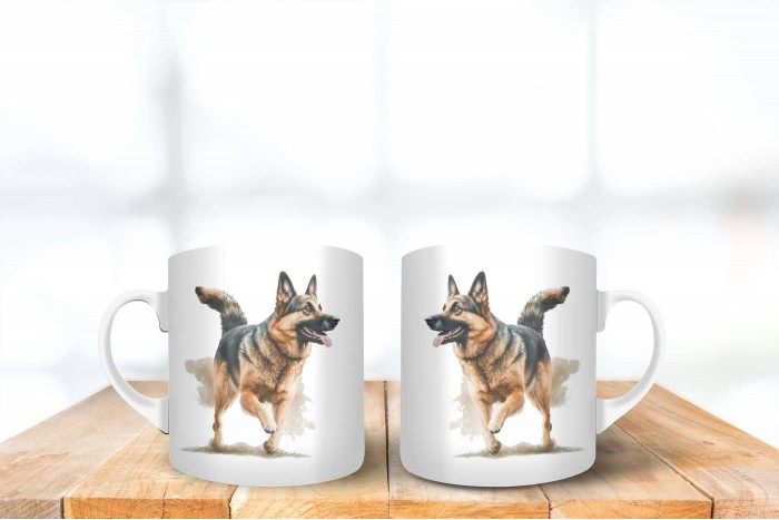 németjuhász mintás bögre 2