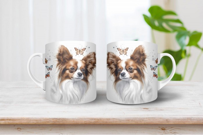 papillon mintás bögre 2