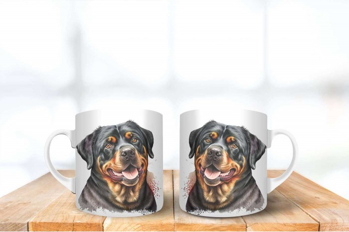 rottweiler mintás bögre 2